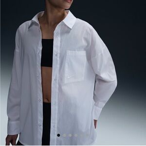NWT Nike oversize loose fit button down top - size small